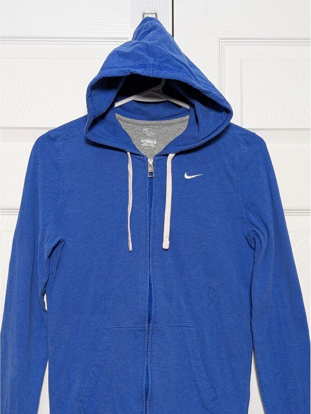 Nike Women's The Athletic Dept. Blue Vintage 2005 Hoodie, Cotton, Medium, Fitted - Picture 4 of 13